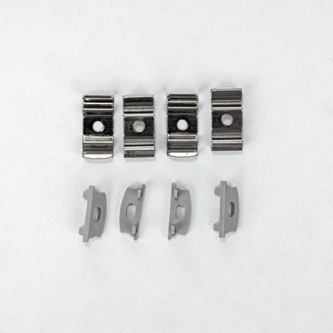 Profil do LED zestaw, ALU V-TAC 2mb anodowany do taśm LED elastyczny giętki 18x6mm VT-8138