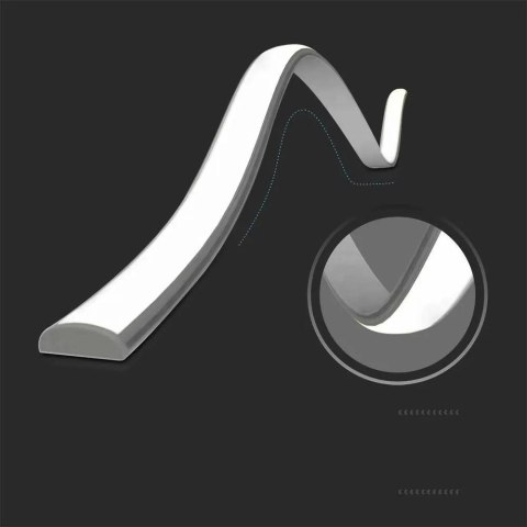 Profil do LED zestaw, ALU V-TAC 2mb anodowany do taśm LED elastyczny giętki 18x6mm VT-8138