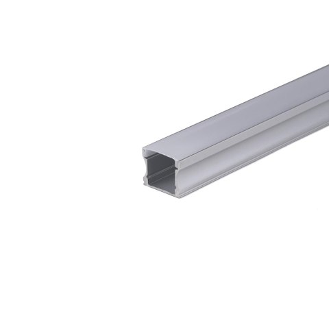 Profil do LED zestaw, ALU anodowany V-TAC 2mb klosz mleczny 17,2x15,5mm VT-8110