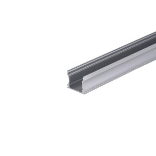Profil do LED zestaw, ALU anodowany V-TAC 2mb klosz mleczny 17,2x15,5mm VT-8110
