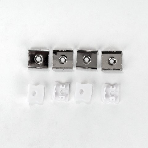 Profil do LED zestaw, ALU anodowany V-TAC 2mb klosz mleczny 17,2x15,5mm VT-8110