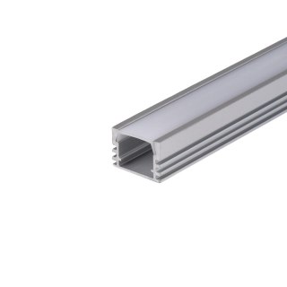 Profil do LED zestaw, ALU anodowany V-TAC 2mb klosz mleczny 17,4x12,1mm VT-8116