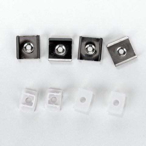 Profil do LED zestaw, ALU anodowany V-TAC 2mb klosz mleczny 17,4x12,1mm VT-8116