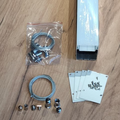 Profil do LED zestaw, ALU anodowany V-TAC 2mb klosz mleczny 50x75mm VT-8127