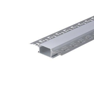 Profil do LED zestaw, ALU anodowany do gipsowania na dwie taśmy V-TAC 2mb klosz mleczny 28,5x14mm VT-8101