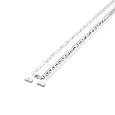 Profil do LED zestaw, ALU anodowany do gipsowania na dwie taśmy V-TAC 2mb klosz mleczny 28,5x14mm VT-8101
