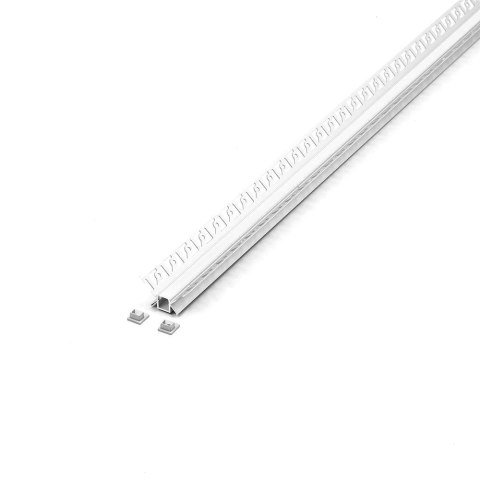Profil do LED zestaw, ALU anodowany do gipsowania narożny wewnętrzny V-TAC 2mb klosz mleczny 13,1x12,5mm VT-8104