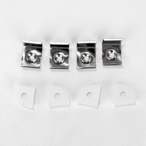 Profil do LED zestaw, ALU anodowany kątowy V-TAC 2mb klosz mleczny 15,8x15,8mm VT-8109