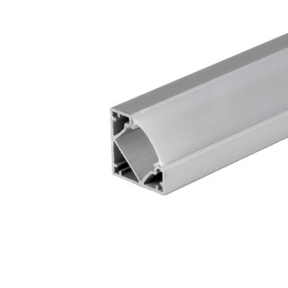 Profil do LED zestaw, ALU anodowany kątowy V-TAC 2mb klosz mleczny 19x19mm VT-8114