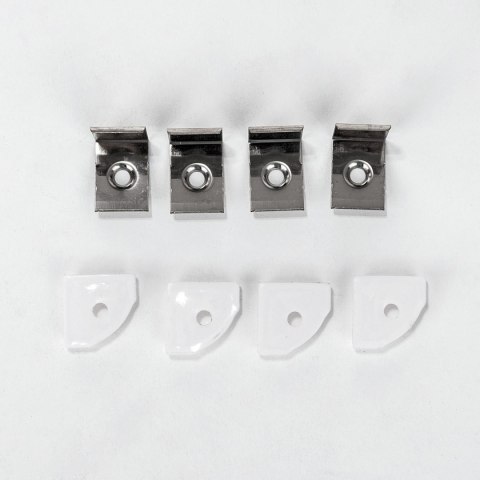 Profil do LED zestaw, ALU anodowany kątowy V-TAC 2mb klosz mleczny 19x19mm VT-8114