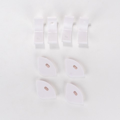 Profil do LED zestaw, ALU anodowany kątowy na dwie taśmy V-TAC 2mb klosz mleczny 30x30mm VT-8105