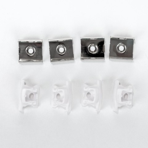 Profil do LED zestaw, ALU anodowany wpuszczany V-TAC 2mb klosz mleczny 23x15,5mm VT-8107