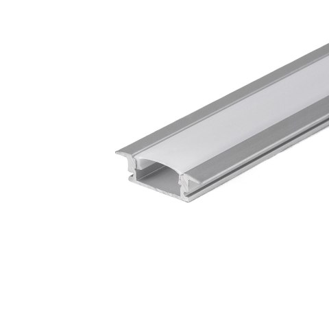 Profil do LED zestaw, ALU anodowany wpuszczany V-TAC 2mb klosz mleczny 24,7x7mm VT-8106