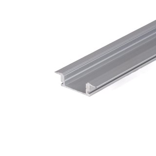 Profil do LED zestaw, ALU anodowany wpuszczany V-TAC 2mb klosz mleczny 24,7x7mm VT-8106