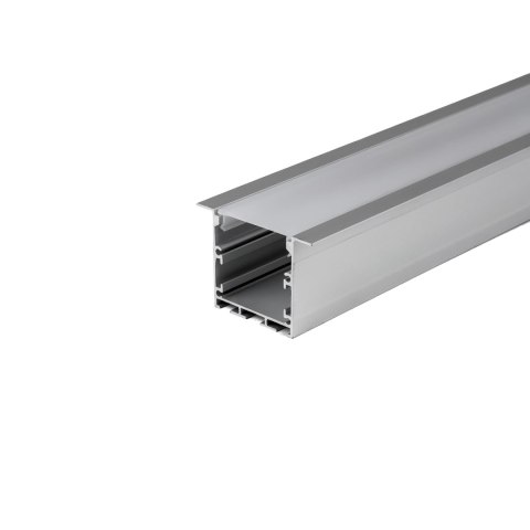 Profil do LED zestaw, ALU anodowany wpuszczany V-TAC 2mb klosz mleczny 50x35mm VT-8126