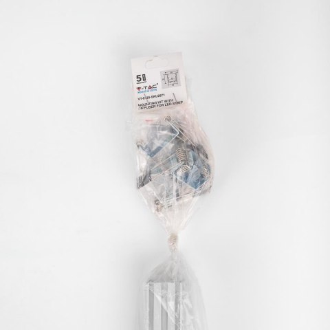 Profil do LED zestaw, ALU anodowany wpuszczany V-TAC 2mb klosz mleczny 50x35mm VT-8126