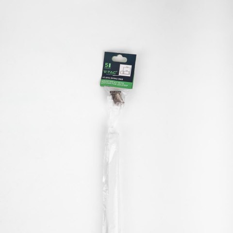 Profil do LED zestaw, ALU biały V-TAC 2mb klosz mleczny 17,4x7mm VT-8113-W 5 lat gwarancji