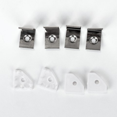 Profil do LED zestaw, ALU kątowy biały V-TAC 2mb klosz mleczny 19x19mm VT-8114W 5 lat gwarancji