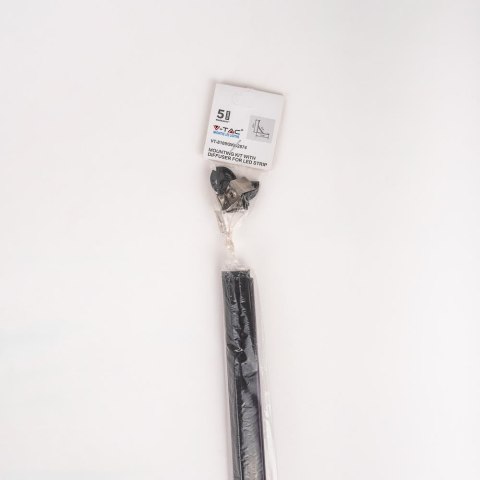 Profil do LED zestaw, ALU kątowy czarny V-TAC 2mb klosz czarny 15,8x15,8mm VT-8109