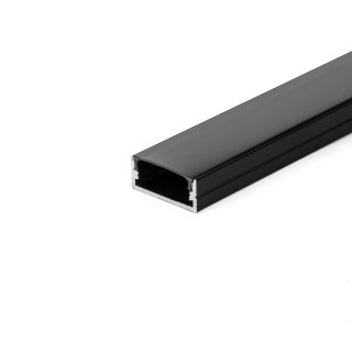 Profil do LED zestaw, ALU na dwie taśmy czarny V-TAC 2mb czarny klosz 23,5x10mm VT-8108