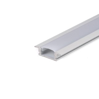 Profil do LED zestaw, ALU wpuszczany biały V-TAC 2mb klosz mleczny 24,7x7mm VT-8106-W 5 lat gwarancji