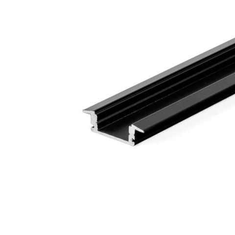 Profil do LED zestaw, ALU wpuszczany czarny V-TAC 2mb klosz czarny 24,7x7mm VT-8106