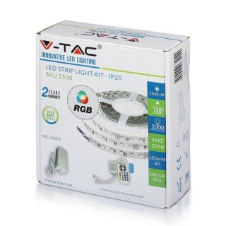 Taśma LED V-TAC zestaw taśma zasilacz pilot sterownik VT-5050 60 IP20-RGB RGB 1000lm