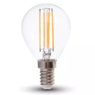 Żarówka LED V-TAC 6W filament E14 kulka P45 VT-2466 6400K 600lm