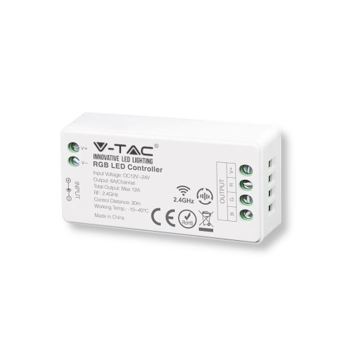 Kontroler sterownik ściemniacz V-TAC RGB 12A/MAX 12V-144W 24V-288W VT-2432
