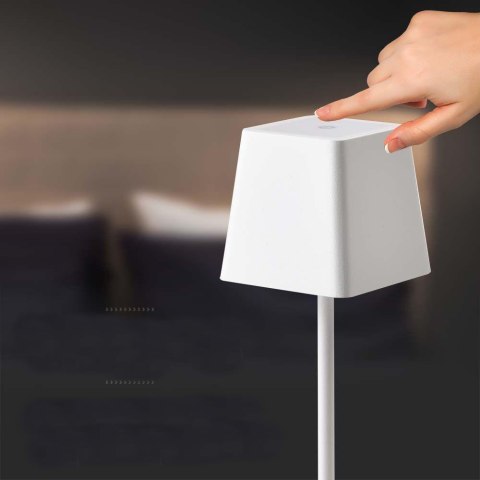 Lampka stołowa nocna V-TAC 2W LED 36cm ładowanie ściemnianie IP54 biała VT-7563 3000K 200lm