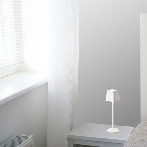 Lampka stołowa nocna V-TAC 2W LED 36cm ładowanie ściemnianie IP54 biała VT-7563 3000K 200lm