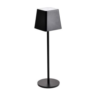 Lampka stołowa nocna V-TAC 2W LED 36cm ładowanie ściemnianie IP54 czarna VT-7563 3000K 200lm