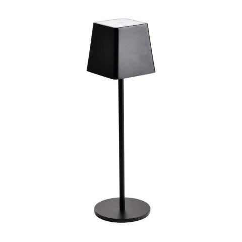 Lampka stołowa nocna V-TAC 2W LED 36cm ładowanie ściemnianie IP54 czarna VT-7563 3000K 200lm