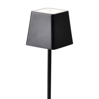 Lampka stołowa nocna V-TAC 2W LED 36cm ładowanie ściemnianie IP54 czarna VT-7563 3000K 200lm