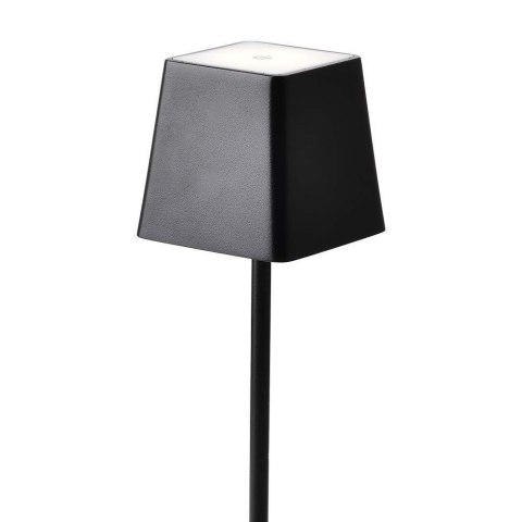 Lampka stołowa nocna V-TAC 2W LED 36cm ładowanie ściemnianie IP54 czarna VT-7563 3000K 200lm