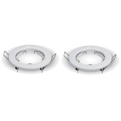 Oczko V-TAC GU10 okrągłe stałe białe (opak. 2 szt) VT-778-WH