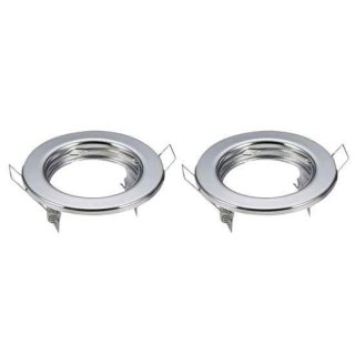 Oczko V-TAC GU10 okrągłe stałe chrom (opak. 2 szt) VT-778-CH