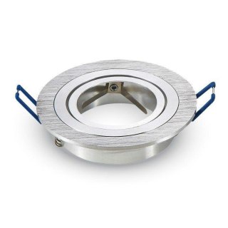 Oczko V-TAC aluminiowe odlew 1xGU10 okrągłe aluminium szczotkowane VT-782RD-AB