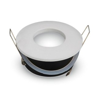 Oczko V-TAC aluminiowe odlew szczelne z szybą IP54 GU10 okrągłe fi84 białe VT-787RD-WH