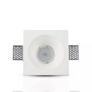 Oczko V-TAC gips GU10 wpuszczane okrągłe 120x120 białe VT-776SQ