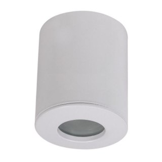 Oprawa V-TAC GU10 natynkowa tuba okrągła z szybą biała IP54 82x101 VT-711 3 lata gwarancji