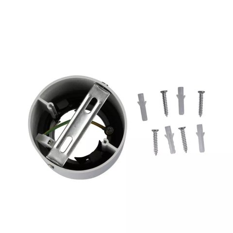 Oprawa V-TAC GU10 natynkowa tuba okrągła z szybą biała IP54 82x101 VT-711 3 lata gwarancji