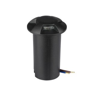 Oprawa gruntowa ogrodowa najazdowa V-TAC 1W LED czarna 4-stronna IP67 VT-1171 6400K 50lm
