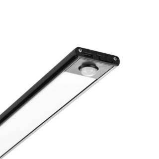 Oprawa podszafkowa V-TAC 2,5W LED czarna czujnik ruchu ładowanie USB 60cm VT-8143 4000K 260lm