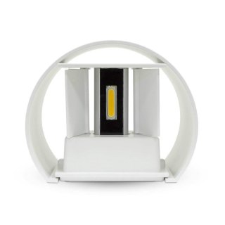 Oprawa ścienna 6W V-TAC góra dół regulowana biały okrągły IP65 BRIDGELUX VT-756-W 3000K 700lm