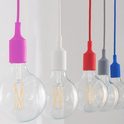 Oprawa zwieszana silikonowa V-TAC E27 czerwona VT-7228-R 5 lat gwarancji