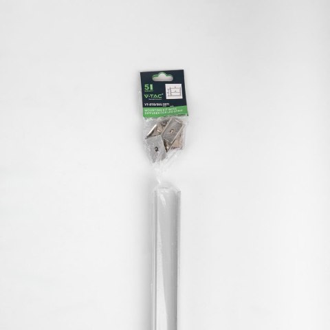 Profil do LED zestaw, ALU anodowany na dwie taśmy V-TAC 2mb klosz mleczny 30x20mm VT-8118 5 lat gwarancji