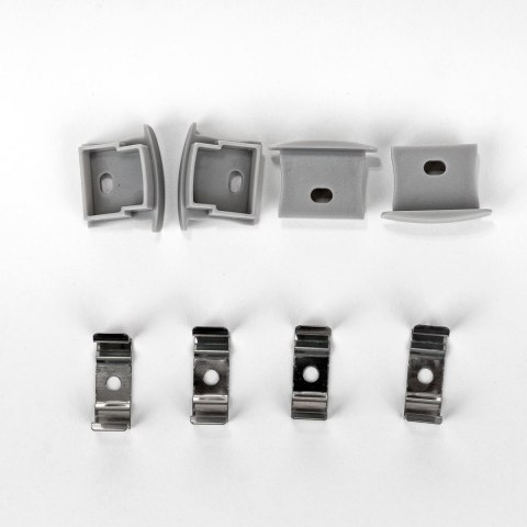 Profil do LED zestaw, ALU anodowany wpuszczany na dwie taśmy V-TAC 2mb klosz mleczny 30x20mm VT-8119 5 lat gwarancji