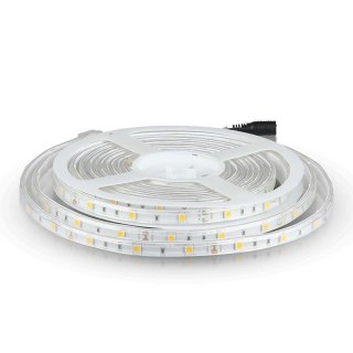 Taśma LED V-TAC 12V SMD5050 150LED IP65 rękaw 6W/m VT-5050 30-IP65 3000K 500lm