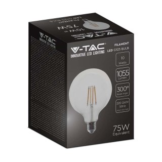 Żarówka LED 10W filament E27 kula glob G125 V-TAC VT-1979 3000K 1055lm